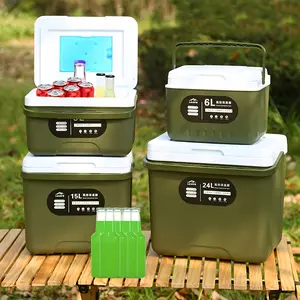 1pc Large-capacity portable outdoor insulated box, refrigerator, cold and warm dual-purpose box, car-mounted fishing ice bucket for keeping cold, suitable for home use, commercial use, outdoor camping, fishing, storage and beverage refrigeration