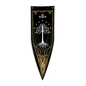 1pc, The White Tree Flag, Gondor Banner, Single Sided Printing, 12x39in (30*100cm) /18x59in (45*150cm), 2 Grommets, for For Dorm, Party, Home, Garden, Decoration, Party Decorations Banners