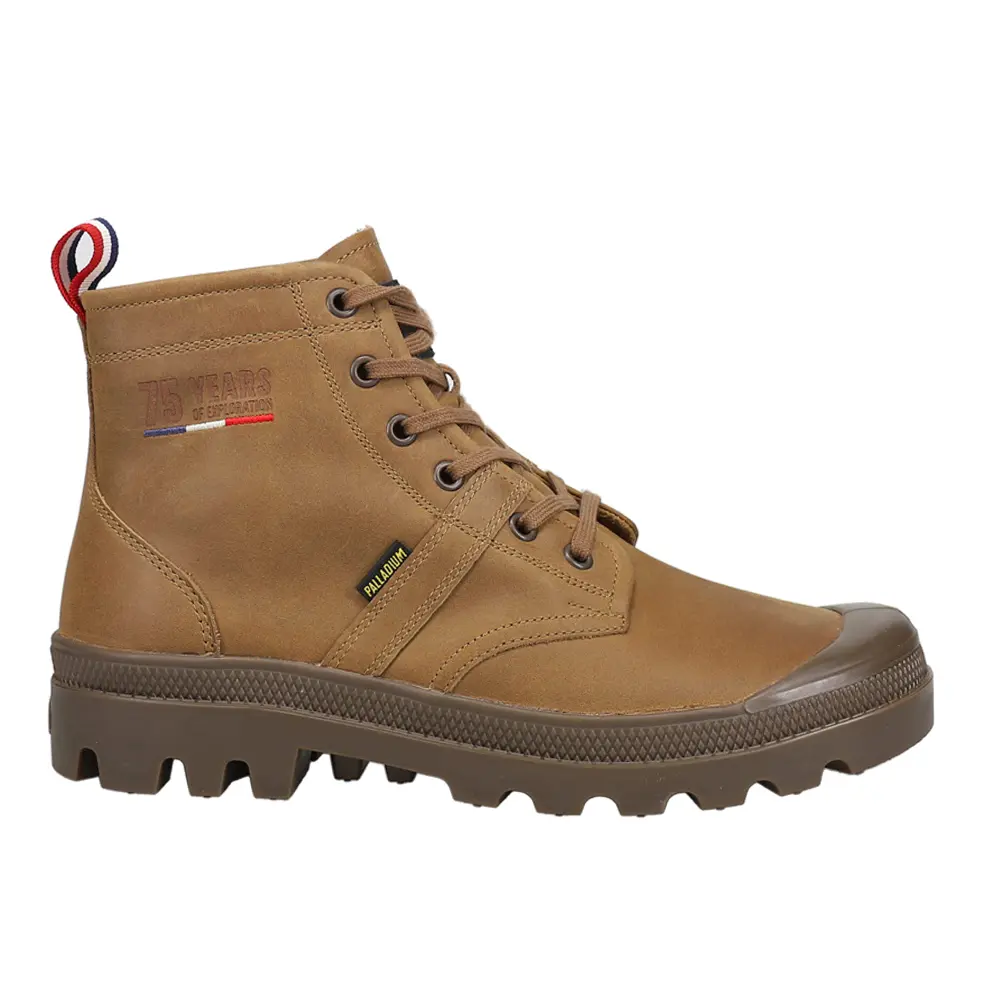 Palladium Mens Pallabrousse 75Th Anniversary Round Toe Lace Up Casual Boots Ankle - Brown
