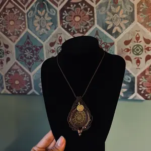 Handmade macrame with Ammonite（ship from us）