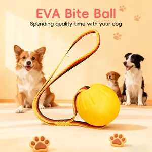 Floating Dog Chew Toy - 9cm EVA Ball, Safe Durable, Relieves Teething Pain & Boredom, Great for Training Interaction