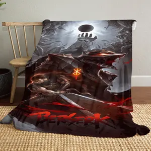 Berserk cartoon08 patterned printed blanket, a blanket for the living room, bedroom, office and lunch break, a portable blanket suitable for all four seasons, a holiday gift for family and friend