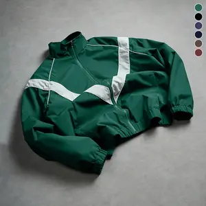 Men's Casual Stand Collar Jacket Features contrasting color trim detailing Windproof and abrasion-resistant surface Ideal for cycling, streetwear, and everyday casual wear Perfect layering piece for outerwear Streetwear apparel Coats Long Sleeve Menswear