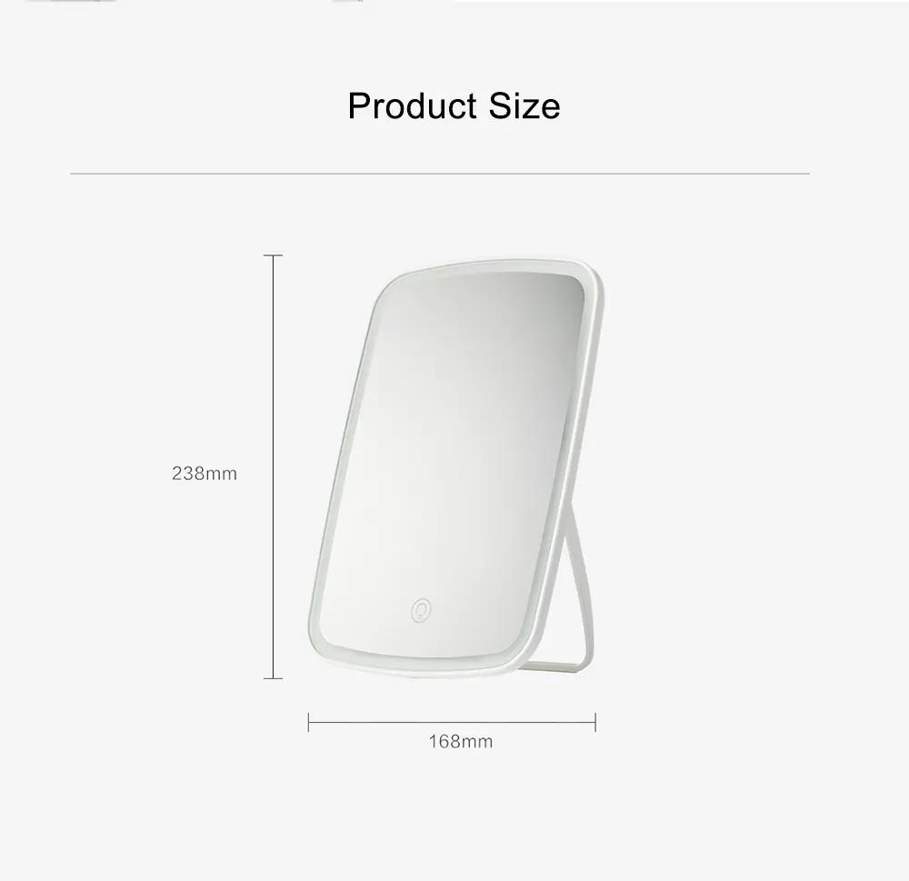 Jordan judy LED makeup mirror Monochrome/Tri Color Intelligent portable desktop led light rechargeable folding light mirror