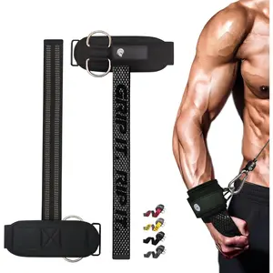 Double-Side Anti-Slip  Lifting Straps with D Ring - Adjustable Gym Straps for Deadlifts, Weightlifting &  Machine - Thick Wrist Support for Men & Women