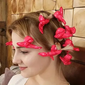 12pcs Polka Dot Sponge Hair Rollers, Lazy Sleep Hair Curler, Soft & Comfortable, Easy Styling for Daily Use