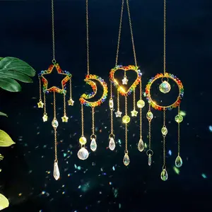 Sun Catcher Crystal Pendant, Sunlight Rainbow Dream Catcher, Children's Room Decoration, Kindergarten Hanging Ornament for Ceiling and Balcony