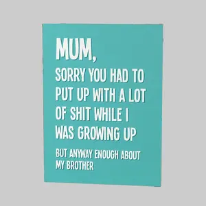Funny Mother’s Day & Birthday Card for Mom, Humorous Mum Card from Daughter, Cute and Sarcastic Greeting Card Gift for Mom