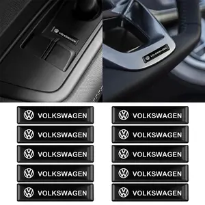 10Pcs Car Styling 3D Epoxy Car Sticker Emblem Badge Decoration Decals Decal For Cars For Volkswagen VW Golf 5 6 7 Passat B6 B7 Polo Scirocco CC Jetta Touran Tiguan Touareg Beetle Auto Accessories