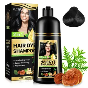 Yecuce 3in1 Dyeing Shampoo 500ML, Natural Herbal Hair Color Shampoo, Hair Darkening Shampoo, Fast Coloring, Suitable for Men and Women