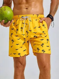 Men's Quick-Dry Beach Shorts with Pockets – Summer Swim Trunks, Lightweight Swimwear for Pool & Surf
