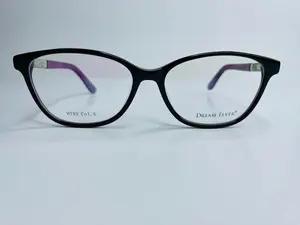 Dream Fever H792 Black Purple Acetate Italy Eyeglasses -Wo