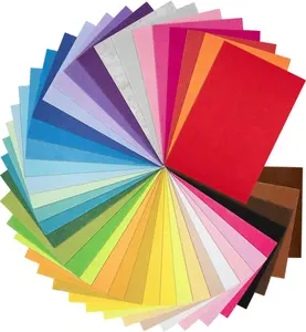 8 x 12 Inches Felt Sheets for Crafts, 40Pcs Squares Fabric Sheets, Assorted Colors Non Woven Pack, 1mm Thick, Stiff Paper for DIY Sewing Craft Patchwork Decoration
