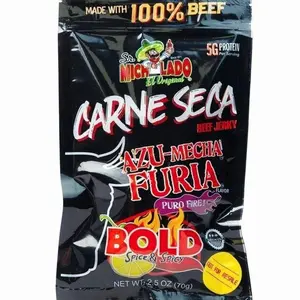 HOT!!! Sr. Michelado Carne Seca - Crunchy Beef Jerky - Azu Mecha Furia BOLD 2.5oz