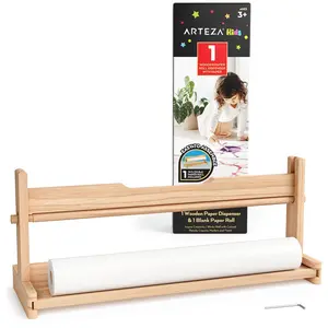 Arteza Kids Paper Roll with Wooden Dispenser Arteza Kids Paper Roll with Wooden Dispenser