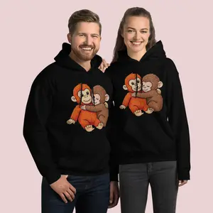 Persib Menswear Athletic Long Sleeve Soft Knit Pullover Hoodie - Unisex, Autumn Fitted Casual Sport Top, 50% Cotton 50% Polyester Spandex Yarn Fabric, Double-Lined Hood, Pouch Pocket, Matching Hem