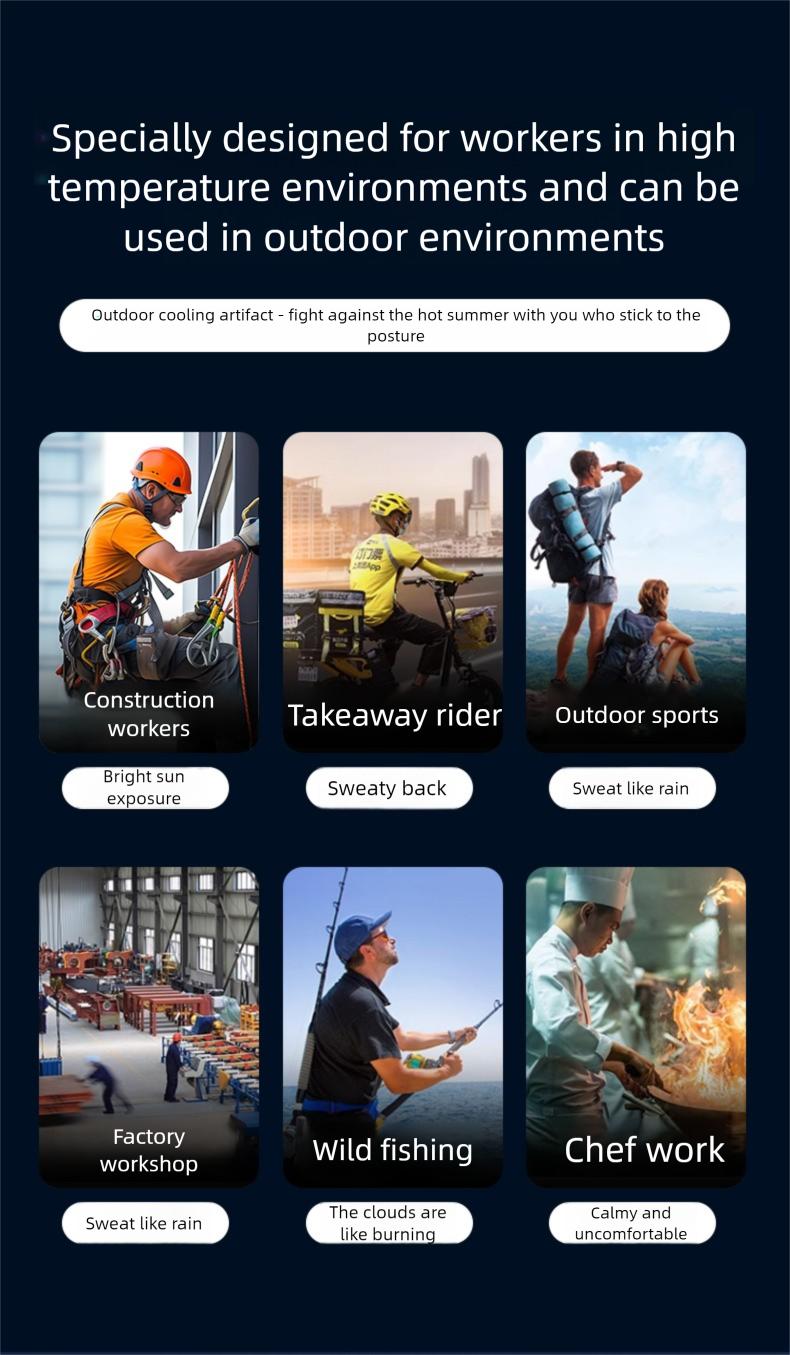 HOOYS Personal Waist Portable Rechargeable Fan, 6000mAh Battery Power bank, 5 Speeds 5300RPM Airflow, LED Light, Wearable Belt Fan for Outdoor, Jobsite, Farms, Traveling, Fishing