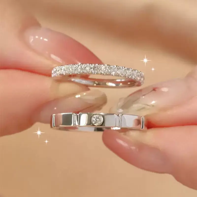 【Elegant】Silver Couple Rings | Twin Hearts, One Bond