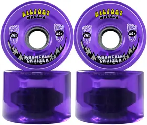 Bigfoot Longboard Wheels - 76mm Mountain Cruiser Translucent Purple