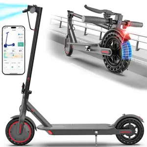 Electric Scooter – 19 MPH Max Speed, 8.5" Honeycomb Solid Tires, 350W Motor, 12 Miles Range, Foldable Commuter Scooter with Dual Braking System & App Control,Suitable for Adults and Teenagers. App Lock Function, electric scooters