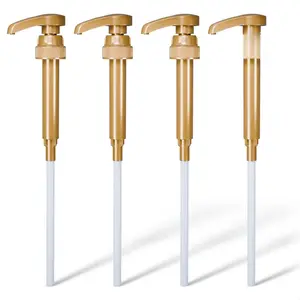 4 Pcs Coffee Syrup Pump Dispenser - Works as Skinny and Torani Syrup Pump - Precise Dispensing & Lockable Design, Fits Various 25.4 oz Bottles, Easy to Use & Clean, Ideal for Liquid & Pastes