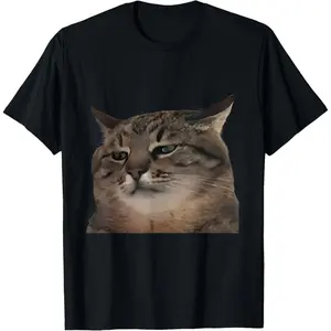 [100% Cotton] Cats Bored Upset Meme T-Shirt Golf Gift T-Shirt For Men And Women
