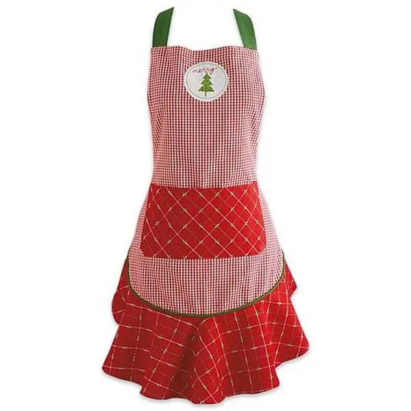 Design Imports Merry Christmas Ruffle Apron