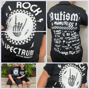 I Rock the Spectrum! Autism awareness shirts Top Tshirt Crewneck Shortsleeve