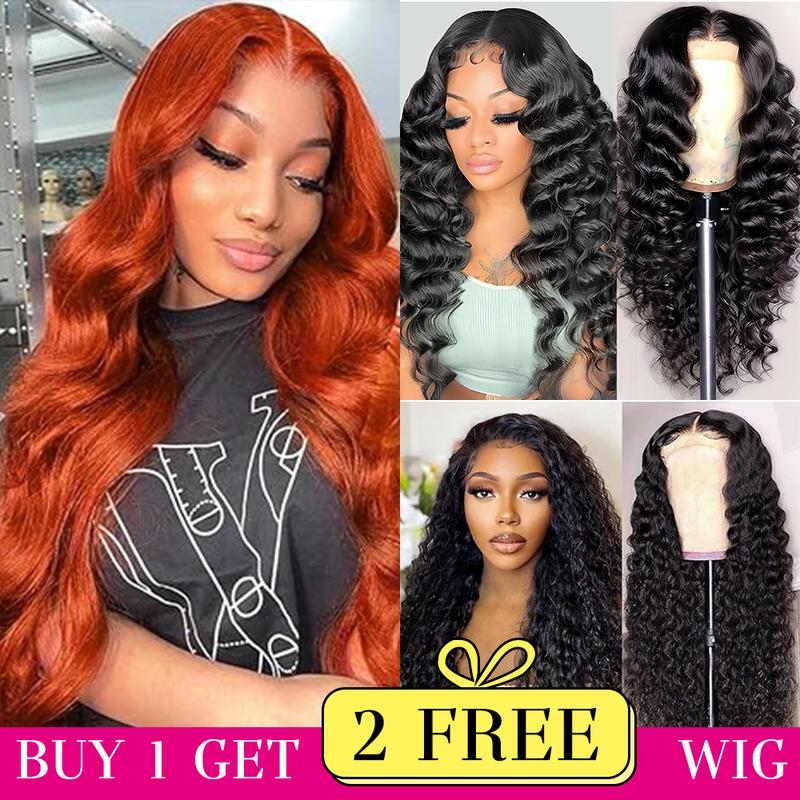 NEW[Combo sale 28"&22"&22"]" buy 1 get 3 wig Deep Wave 13x4 Lace Front Wigs Human Hair 180% Density Human Hair Wigs for Black Women