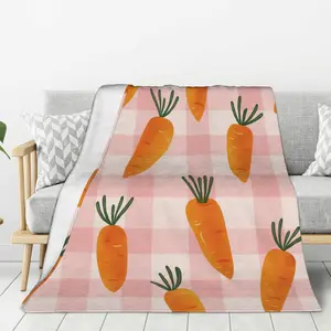 Carrot blanket, a gift suitable for adults, a fun vegetable comfortable cover blanket