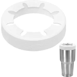 Ring for 30 oz stainless Steel Tumbler, Iced Coffee Sleeve for Stainless Steel Tumbler,for 30oz ,RTIC,BJPKPK,for The Cup Mouth Diameter 3.9-4 inch (White)