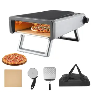 Garvee 12" Outdoor Pizza Oven, Portable Gas Pizza Maker with Accessories for Backyard, Camping & Picnics, Reaches 950°f