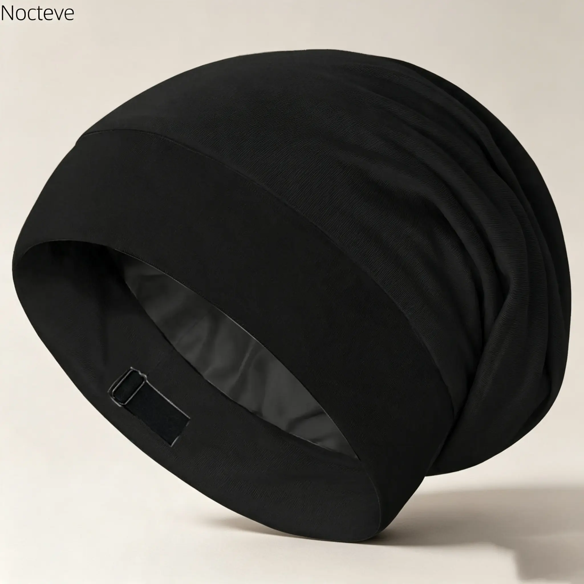 Unisex Adjustable Satin Lined Sleep Cap, Soft Silky Breathable Night Hair Beanie, Comfortable Hair Wrap for Curly Hair Protection, Suitable for Hair Bundles, Night Rest & Daily Beauty Routine