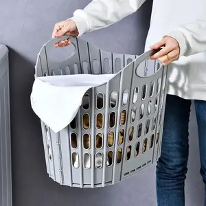 1 Counts Modern Folding Laundry Basket - Wall Mounted Portable Multi Layer Dirty Clothes Storage Box, Durable Polypropylene Square Design, Suitable for Home and Bathroom Storage, Laundry Basket, Laundry Hamper