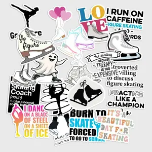 Sticker Pack 20 pcs Figure Skating Stickers, Ice Sport Vinyl Decals