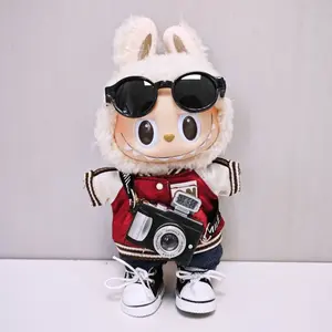 Labubu Doll Clothes Set 5PCS – Doll Outfit, Glasses, Shoes & Camera Accessories (Doll Not Included)