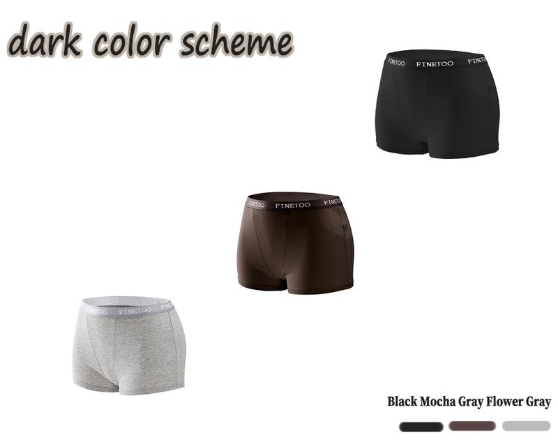 FINETOO 6Pcs  Women's  Underwear Cotton Boxer Shorts Soft Underpants Ladies Stretch Panties Solid Color Cute Women's Panties Beige Lingerie Womenswear