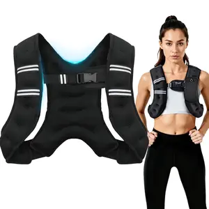 Adjustable Iron Weight Vest, H-Shape With Reflective Straps & Storage, Fitness Training Vest For Running Home Workout