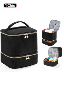 Crochet Yarn Storage Bag, Storage Tote, Knitting Organizer Pouch, Portable Breathable Travel Yarn Bag, Mother's Day Gift, Halloween Christmas Present