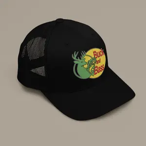 Buck and Bass Official Merch - Black Unisex Trucker Hat  "Bass Pro" inspired Buck and Bass Design
