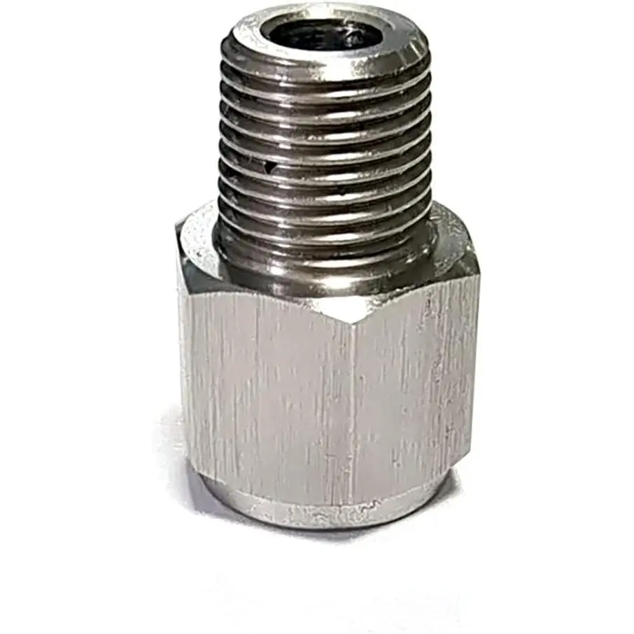 1/8" NPT Male M10x1.0 Female Gauge Sender Adapter M10 Fuel Oil Trans Brakes