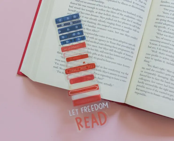 Let Freedom Read Transparent Bookmark