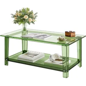 VEVOR Acrylic Coffee Table, Iridescent Acrylic End Table, 37.4 Inch Length 0.5 Inch Thickness Colorful Acrylic Side Table, for Coffee, Drink, Food, Snack Used in Living Room or CourtyardVEVOR Super Brand Day