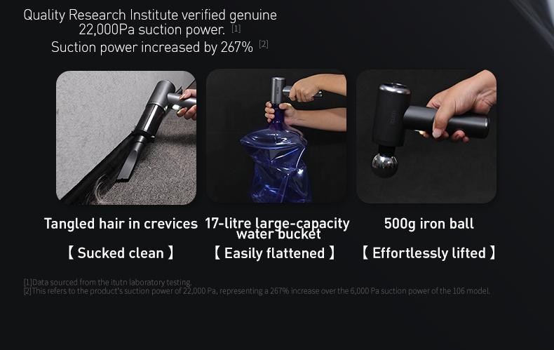 itutn car vacuum/blower M8, 5-in-1 Mini Vacuum Cleaner Cordless & Air Duster ,22000Pa Powerful Suction, Handheld Portable Vacuum For Car, Home, PC, Keyboard, Desk, Pet Hair Cleaning