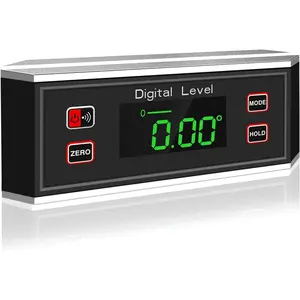 Angle Gauge  Digital Protractor Inclinometer Angle Finder with V-  Base, Precision Bevel for Automobile Woodworking Building Drilling Machinery Masonry