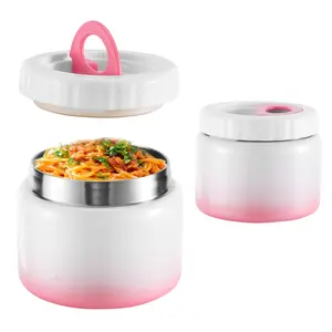 350ML Insulated Lunch Box, 304 Stainless Steel, Gradient Handheld Soup Bowl, Durable & Heat-Resistant Design, Perfect for Daily Use Insulated Lunch Containers