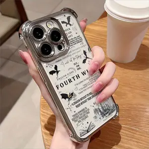 Stylish New Fourth Wings Phone 16, 15, 14, 13, 12, 11 Pro, X, XR, XS, 8 Plus – Shockproof Transparent Soft Back Coverchristmasfall Phone Casephone 17halloween Accessories