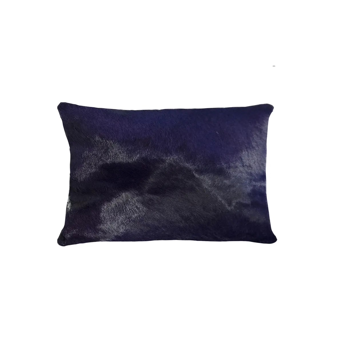 Torino Cowhide Pillow - Natural, 12x20 in, Purple, Tufted, Soft and Smooth Pile, Dry Clean Only, Hidden Zipper Closure, Polyfil Insert
