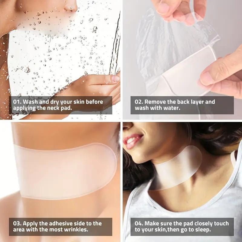 Hydrating Silicone Neck Wrinkle Patches Clear Reusable Neck Mask For Moisturizing Dry Skin Care Routine