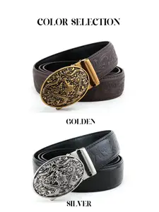 New Vintage Business Men's Belt, Dragon Buckle PU Leather Waistband, Casual Mens Hipster Belts, All Seasons Wear, Trendy Exquisite Belt